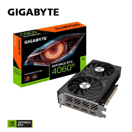Gigabyte GeForce RTX 4060 Ti 16GB WINDFORCE OC 16G videokártya (GV-N406TWF2OC-16GD)