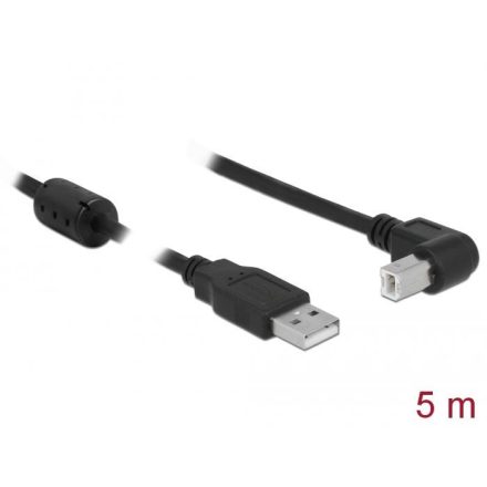 Delock USB-A - USB-B 90 fokos csatlakozó 5m (83530)