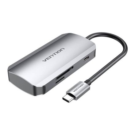 Vention USB-C -  3xUSB 3.0 dokkoló állomás 0,15m szürke (TNHHB)