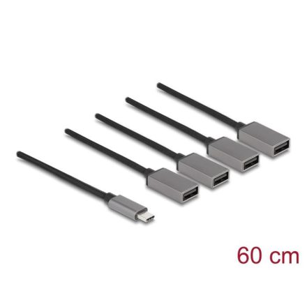 Delock USB-C - 4 x USB 2.0 A kábel 60 cm (64210)