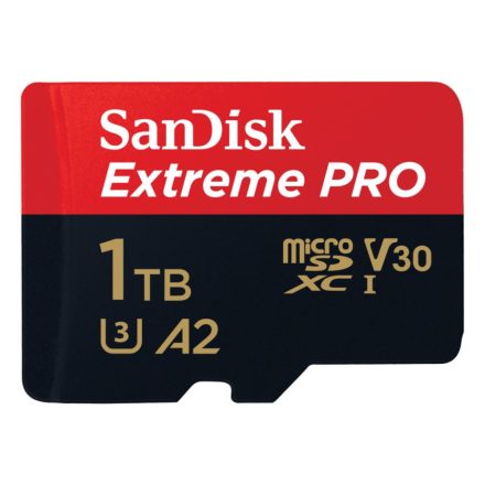 1TB microSDXC Sandisk Extreme Pro 200/140 MB/s, A2 C10 V30 UHS-I U3 + adapter (SDSQXCD-1T00-GN6MA / 214508)