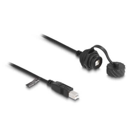 Delock USB 2.0 B-típusú apa- USB 2.0 B-típusú anya kábel fekete 1m (88011)