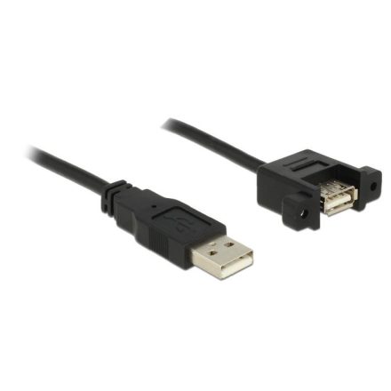 Delock USB 2.0 Type-A apa > USB 2.0 Type-A anya panelre szerelhető kábel  1m (85106)