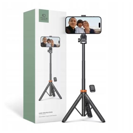 Tech-Protect L03S Vezeték nélküli Selfie bot Tripod fekete (127990)