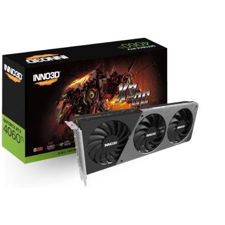 Inno3D GeForce RTX 4060 Ti 8GB DDR6 Twin X3 OC Videókártya (N406T3-08D6X-171153L)