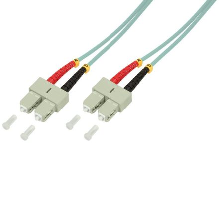 Logilink Fiber duplex patch kábel OM3 50/125 SC-SC aqua 0,5m (FP3SC00)