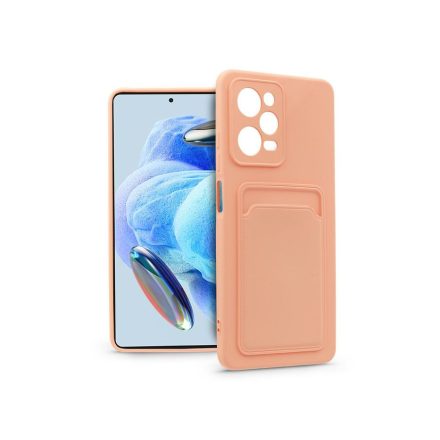 Haffner Card Case Xiaomi Redmi Note 12 Pro 5G/Poco X5 Pro 5G szilikon tok kártyatartóval rózsaszín (PT-6782)