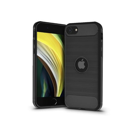 Haffner Carbon Logo Apple iPhone SE 2020/SE 2022 szilikon tok fekete (PT-5977)