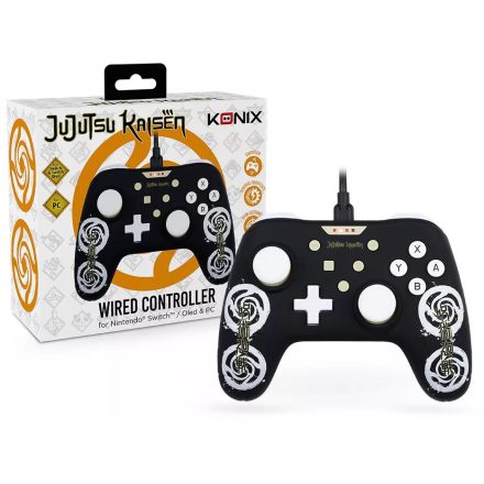 Konix Jujutsu Kaisen Nintendo Switch/PC Vezetékes kontroller fekete (KX-JUJU-SW-PAD-)