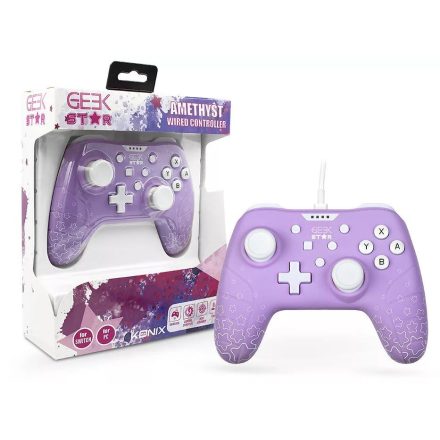 Konix Geek Star Amethyst Nintendo Switch/PC vezetékes kontroller lila (KX-GS-SW-PAD-AM)