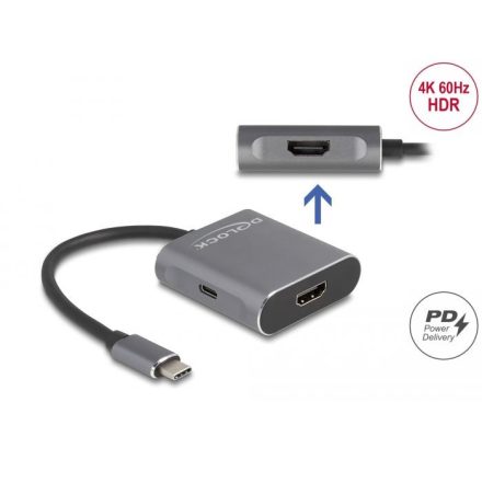 Delock USB Type-C megosztó (DP Alt Mode) - 2 x HDMI MST USB Type-C PD-vel (87805)