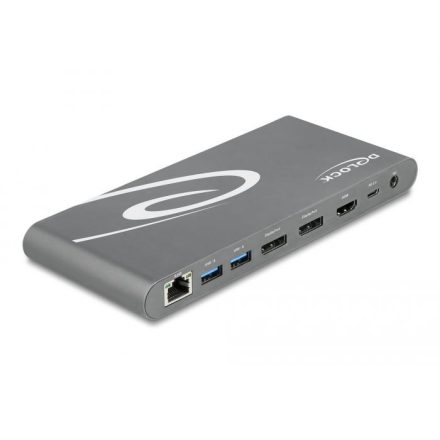 Delock USB Type-C DP 1.4 dokkoló állomás háromszoros 4K Display - HDMI/DisplayPort/USB/LAN/SD/PD 3.0 (87772)