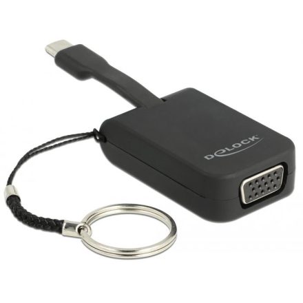 Delock USB Type-C adapter VGA-hoz (DP Alt Mode) - kulcstartón (63941)