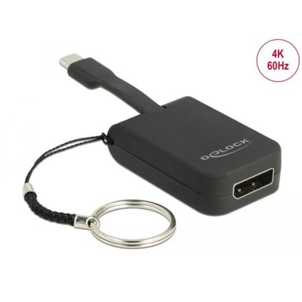 Delock USB Type-C adapter DisplayPort-hoz (DP Alt Mode) 4K 60 Hz - kulcstartón (63940)