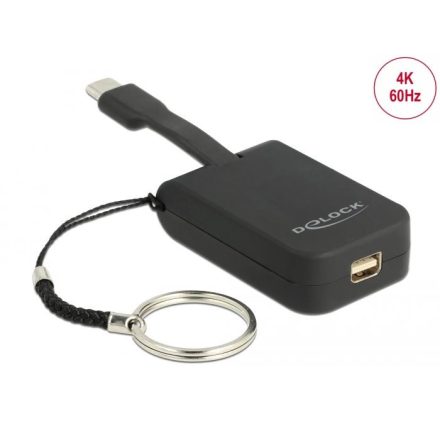 Delock USB Type-C adapter mini DisplayPort-hoz (DP Alt Mode) 4K 60 Hz - kulcstartón (63939)