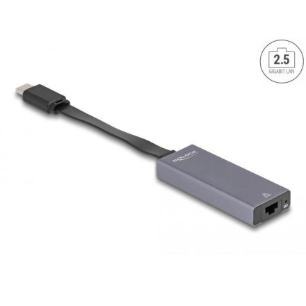 Delock USB Type-C – 2,5 Gigabit LAN adapter vékony kialakítású (66248)