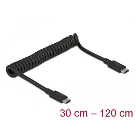 Delock USB 3.1 Gen 2 USB Type-C - USB Type-C csavart kábel fekete (85350)