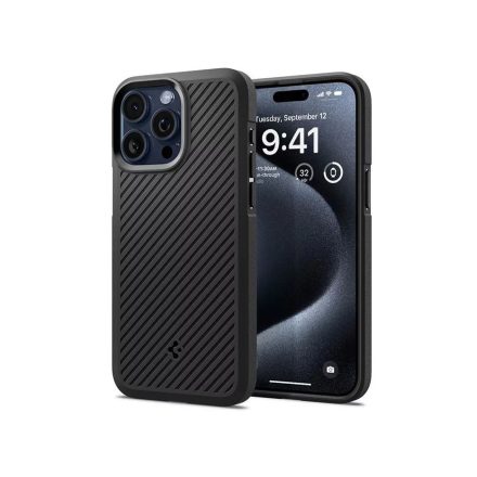 Spigen Cora Armor Apple iPhone 15 Pro ütésálló hátlap tok fekete (SP747752)