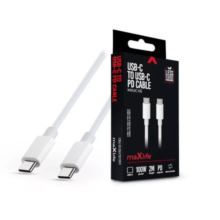 Maxlife TF-0182 USB-C - USB-C töltőkábel 2m fehér