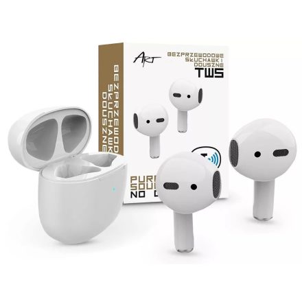 ART Pure AP-TW-B1 TWS Bluetooth fülhallgató fehér (PT-6381)