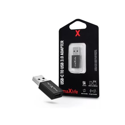 Maxlife adapter USB-A USB-C 3.0 fekete (TF-0129)