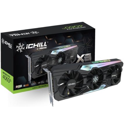 Inno3D GeForce RTX 4060 Ti 8GB DDR6 iChill X3 videokártya (C406T3-08D6X-17113389)