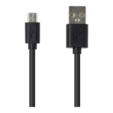 Adatkábel és töltő (USB - microUSB,100cm) FEKETE