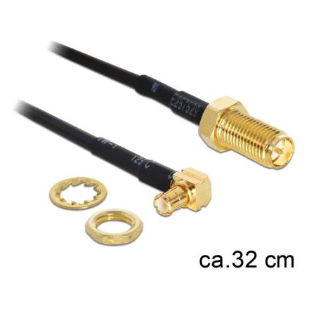 Delock MMCX csatlakozódugó > RP-SMA Jack adapter 320mm (88472)