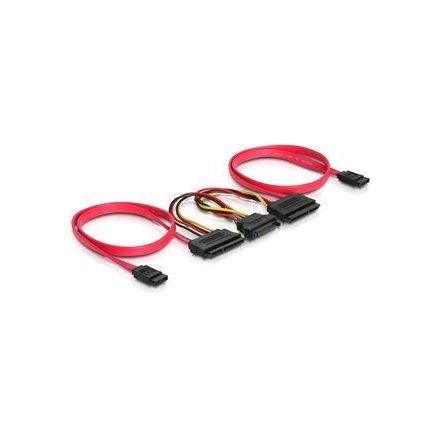 Delock DL84239 SATA All-in-One cable for 2x HDD