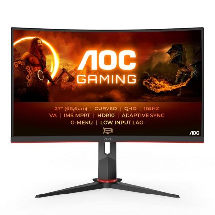 27" AOC CQ27G2S/BK ívelt LCD monitor