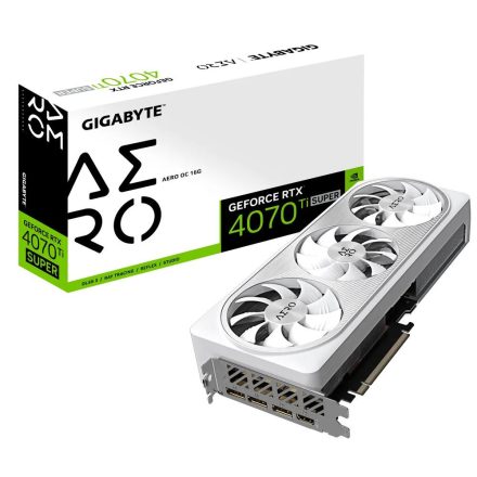 Gigabyte GeForce RTX 4070 Ti SUPER 16GB AERO OC 16G videokártya (GV-N407TSAERO OC-16GD)