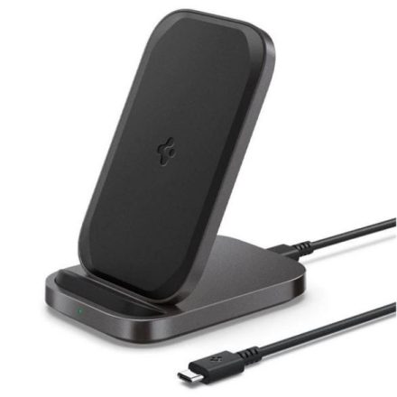 SPIGEN PF2102 ARCFIELD asztali töltőállvány (15W, wireless, gyorstöltő) fekete (ACH06254)