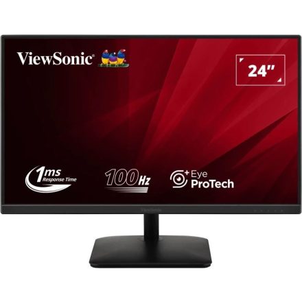 24" ViewSonic VA2408-MHDB LED monitor fekete