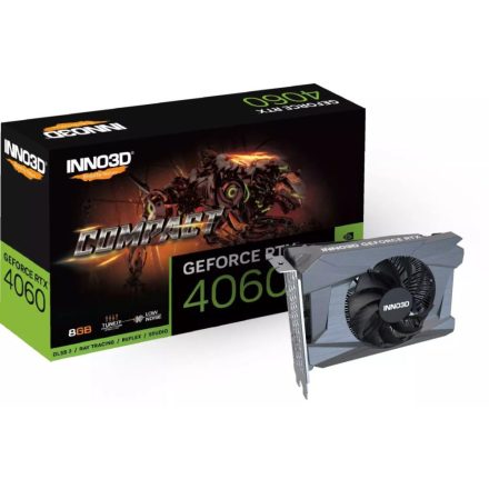 Inno3D GeForce RTX 4060 8GB Compact videokártya (N40601-08D6-173050N)