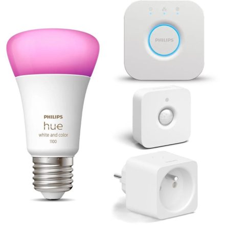 Philips HUE Bridge EU + Philips Hue Motion Sensor EU + Philips Hue 1x Smart plug BE/FR + Philips Hue okos világítás készlet