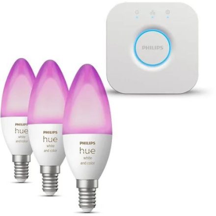 Philips HUE Bridge EU + Philips HueWCA 4W B39 E14 EU 1p + Philips HueWCA 4W B39 E14 EU 2p