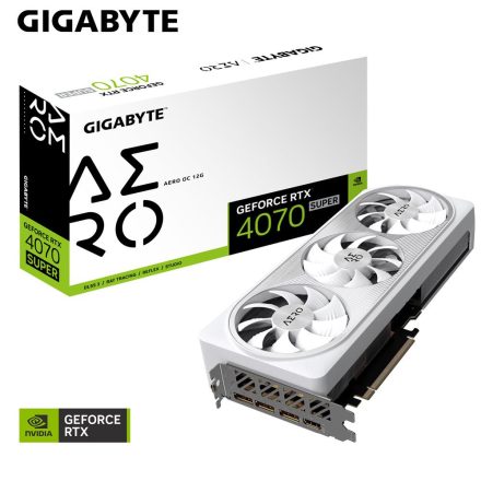 Gigabyte GeForce RTX 4070 SUPER 12GB AERO OC 12G videokártya (GV-N407SAERO OC-12GD)