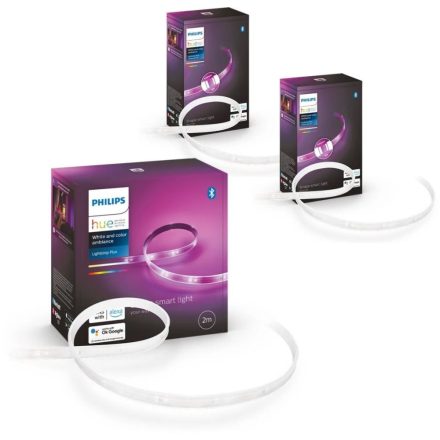 Philips Hue LightStrip Plus v4 LED szalag 2m + 2 db hosszabbító (PHL21077set22)