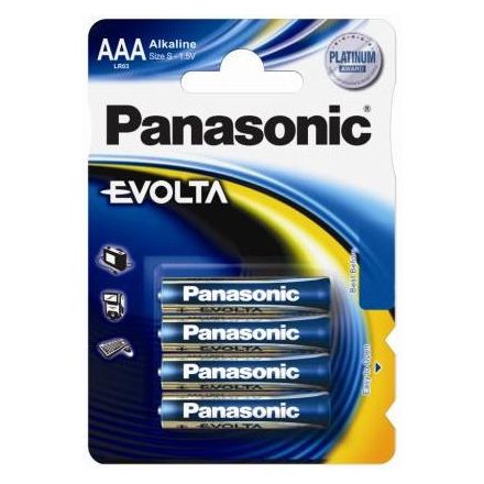 Panasonic 1.5V Alkáli AAA ceruza elem EVOLTA (4db / csomag)  (LR03EGE/4BP)