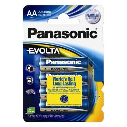 Panasonic 1.5V Alkáli AA ceruza elem EVOLTA (4db / csomag)  (LR6EGE/4BP)