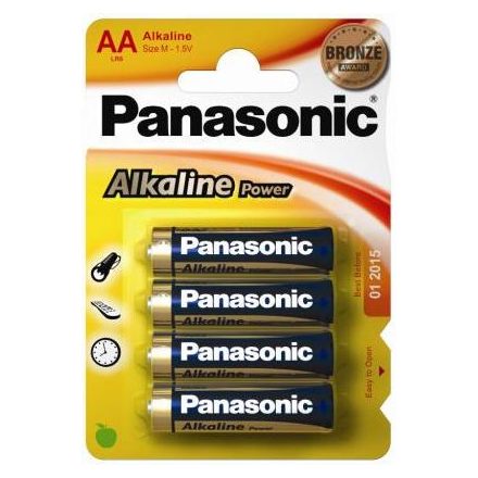 Panasonic 1.5V Alkáli AA ceruza elem Alkaline Power (4db / csomag)  (LR6APB/4BP)