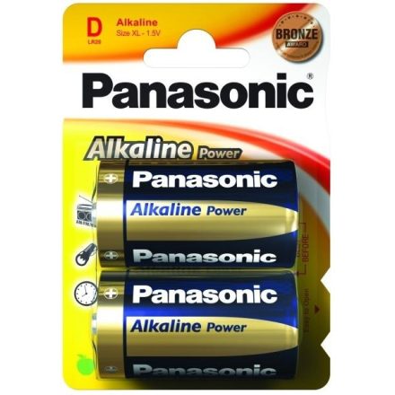 Panasonic 1.5V Alkáli D elem Alkaline Power (2db / csomag)  (LR20APB/2BP)