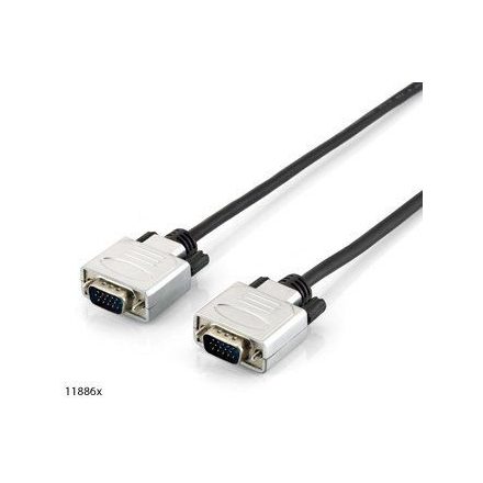 Equip 118864 VGA kábel HD15 apa/apa duplán árnyékolt 10m