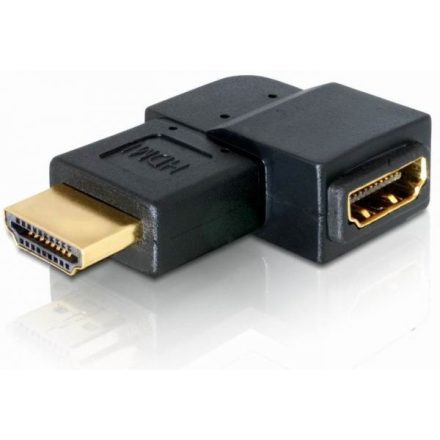 Delock DL65077 HDMI male -> HDMI male 90° balra elforgatott adapter