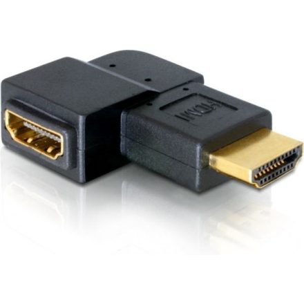 Delock DL65076 HDMI male -> HDMI male 90° jobbra elforgatott adapter