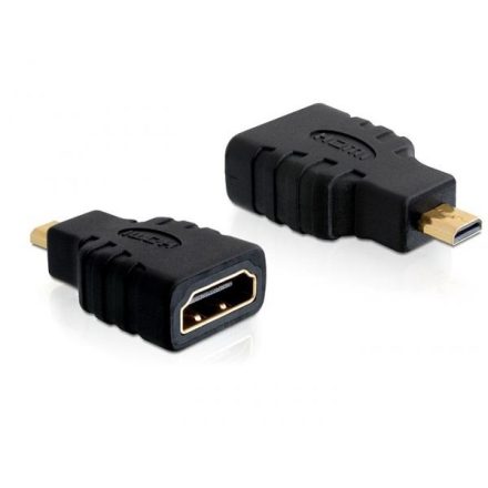 Delock DL65242 nagy sebességű HDMI mirco D male -> HDMI A female adapter