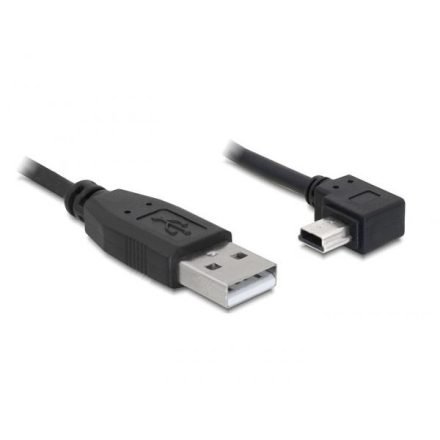 Delock DL82683 USB 2.0-A apa -> USB mini-B 5 tűs könyök apa átalakító kábel 3m
