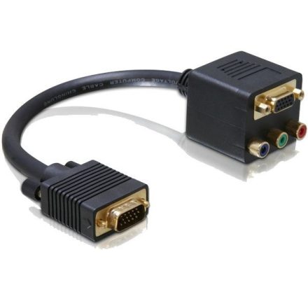 Delock DL65059 VGA male to VGA + 3x Cinch female adapter