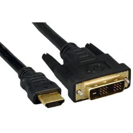 HDMI-DVI összekötő monitor kábel 3m aranyozott