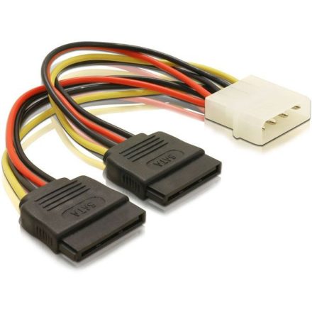 SATA tápkábel átalakító molex -> 2x SATA